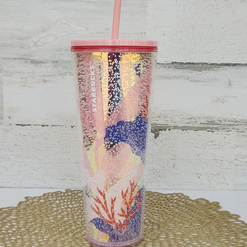 STARBUCKS CORAL REEF VENTI TUMBLER - Picture 11 of 11